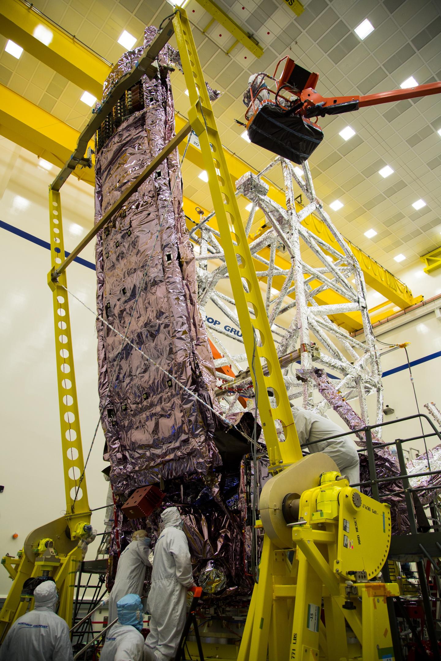 Technicians Ensure James Webb Space Telescope's Sunshield Survives Stresses Experienced During Liftoff