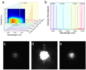 Telecom-band lasing characterization.