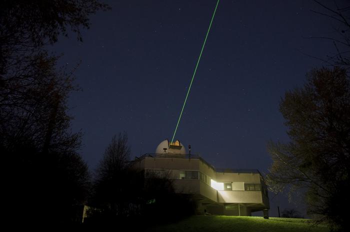 The Satellite Laser Ranging Station of the Space Research Institute of the Austrian Academy of Sciences at the Lustbühel Observatory.