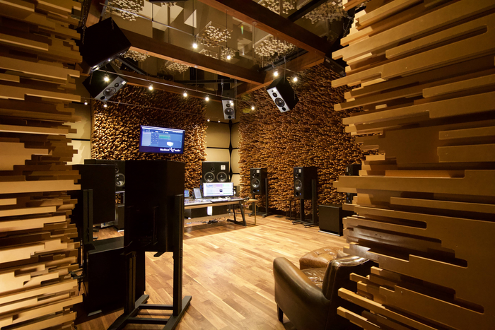 Blackbird Studio C uses diffusors on the walls and ceiling