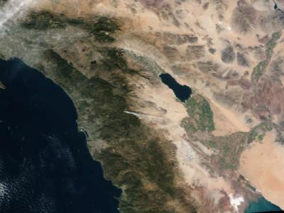 First Fire Image from NPP Suomi Satellite VIIRS Instrument of California Fire