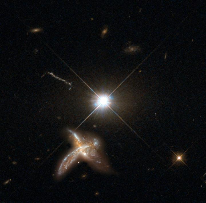 Quasar and Neighboring Merging Galaxy