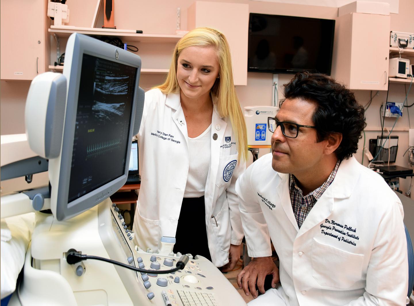 Dr. Norman Pollock and MCG Student Mary Ellen Fain