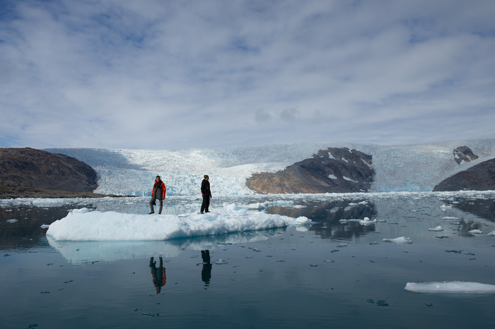 David Gruber and John Sparks on iceberg