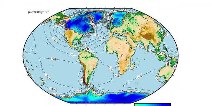 Reconstructed paleotopography