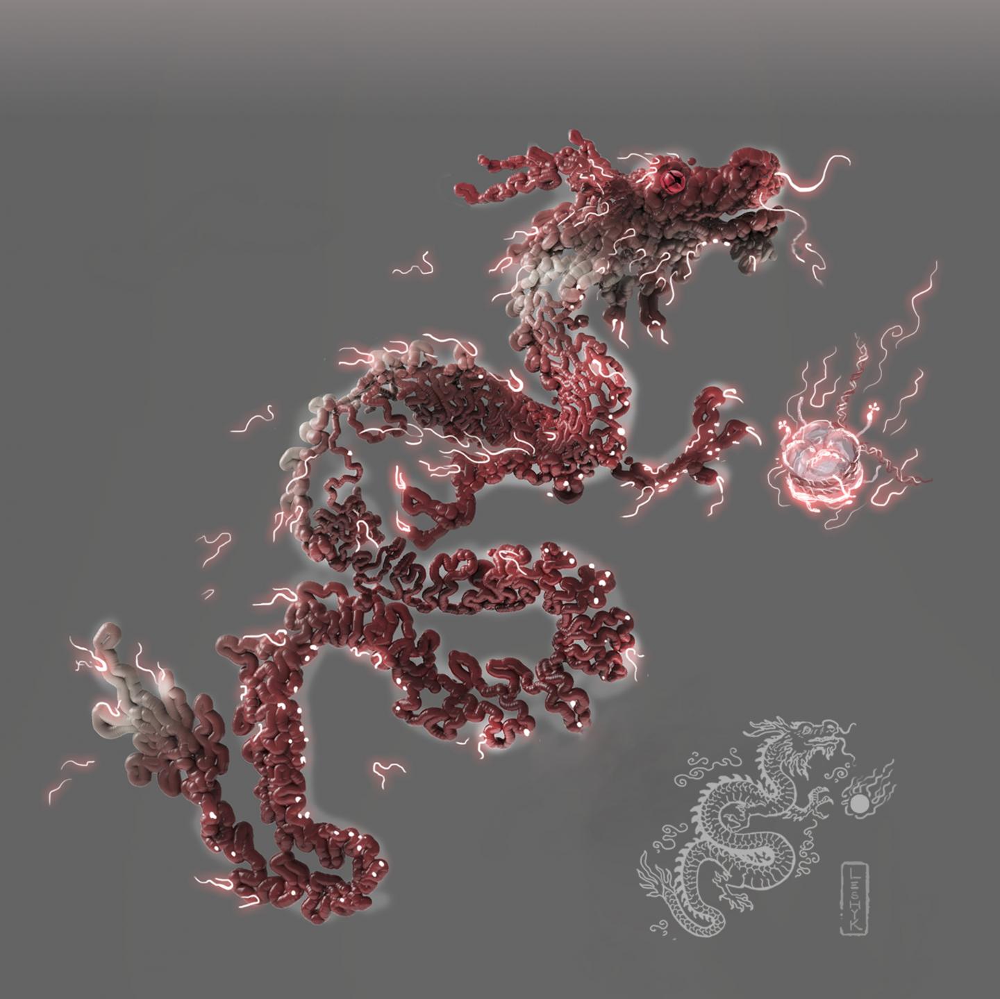 RNA-DNA Dragon Art