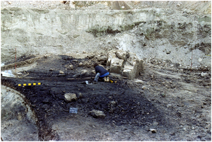 The cremation platform during the excavation of 1987 (courtesy of Ufficio Beni Archeologici di Bolzano).