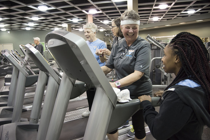 Older adults exercising