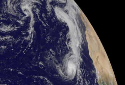 GOES-13 Satellite Image of Tropical Depression Lisa