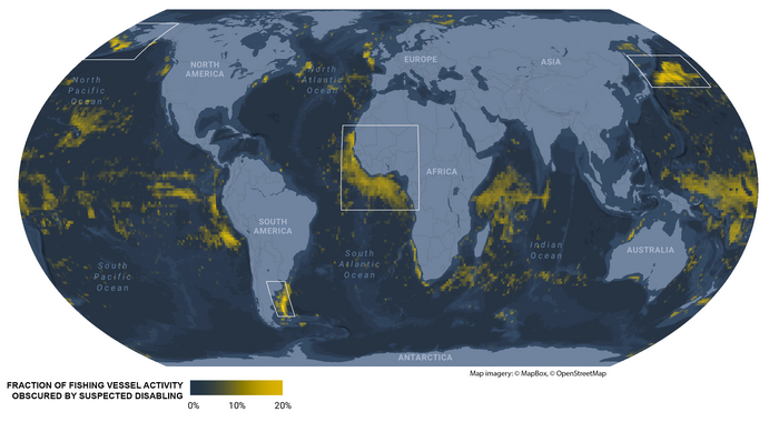 Global map of fishing vessel activity
