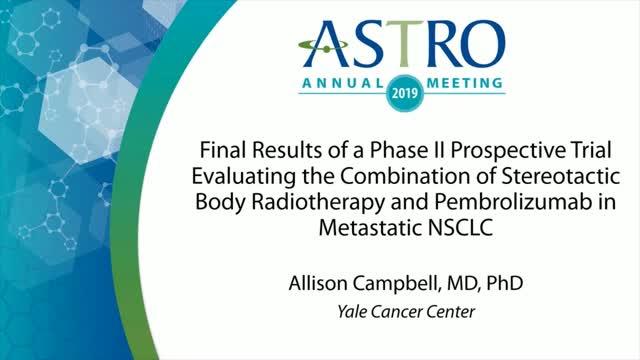 ASTRO 2019 News Briefing: Dr. Allison Campbell