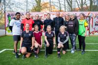 Scientists and women participating in the research project Football Fitness ABC (After Breast Cancer)