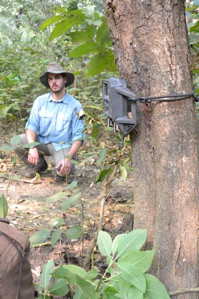 Neil Carter in the Field in Chitwan, Nepal