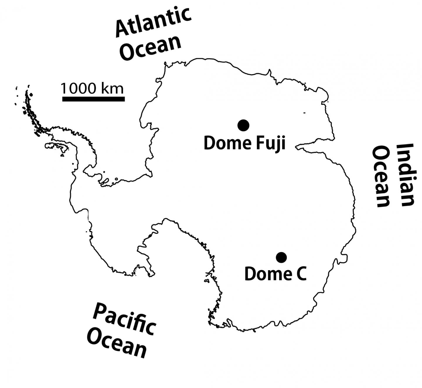 Figure 1: Dome Fuji and Dome C