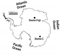Figure 1: Dome Fuji and Dome C