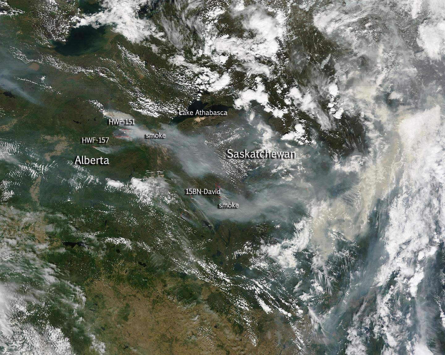Terra Image of Canadian Wildfires