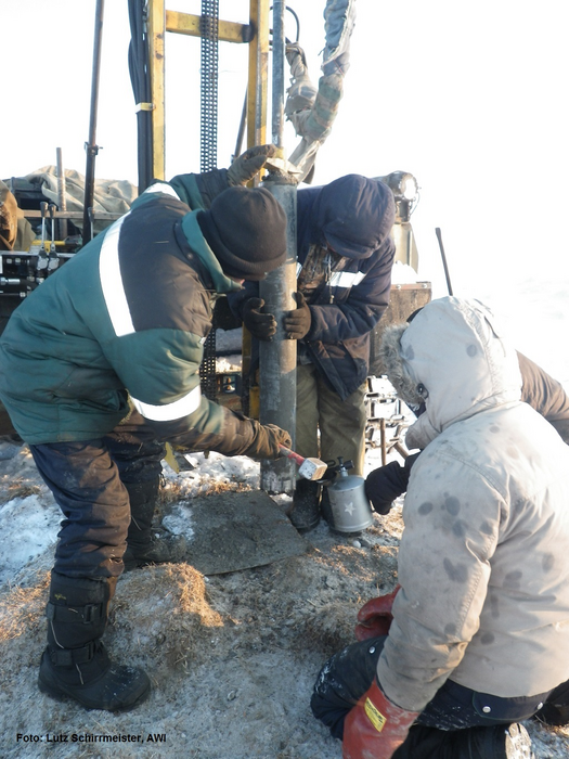 Drilling work in permafrost