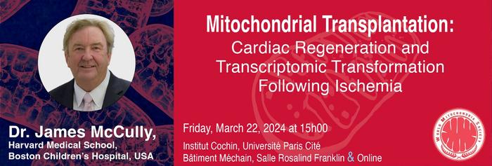 Dr. McCully will highlight Mitochondrial Transplantation