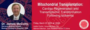 Dr. McCully will highlight Mitochondrial Transplantation