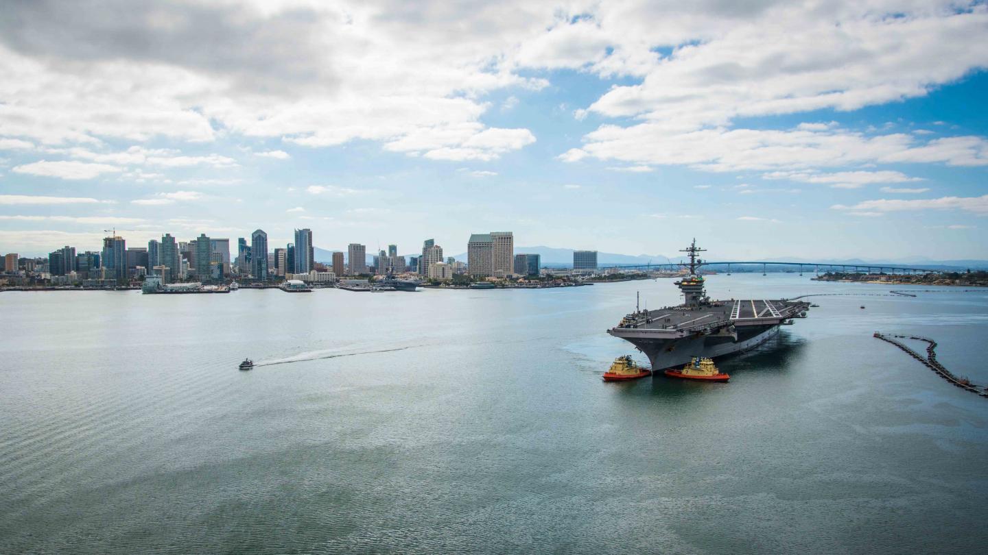 USS Carl Vinson Departs San Diego