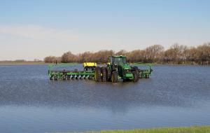 Farm floodwaters