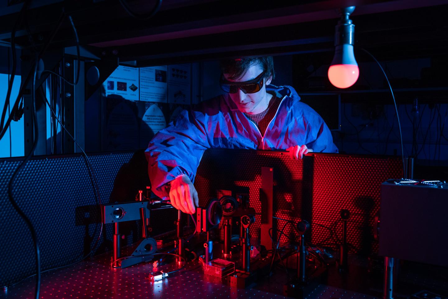 Joel Collins in the Lab