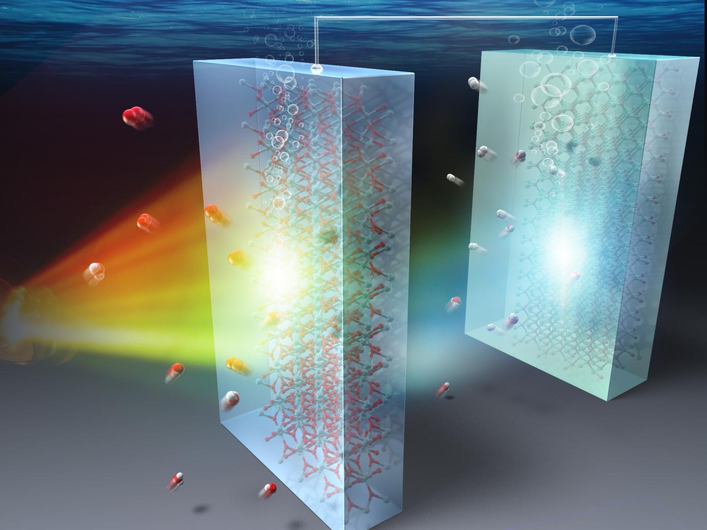 Figure: Tandem structure for photoelectrochemical water splitting