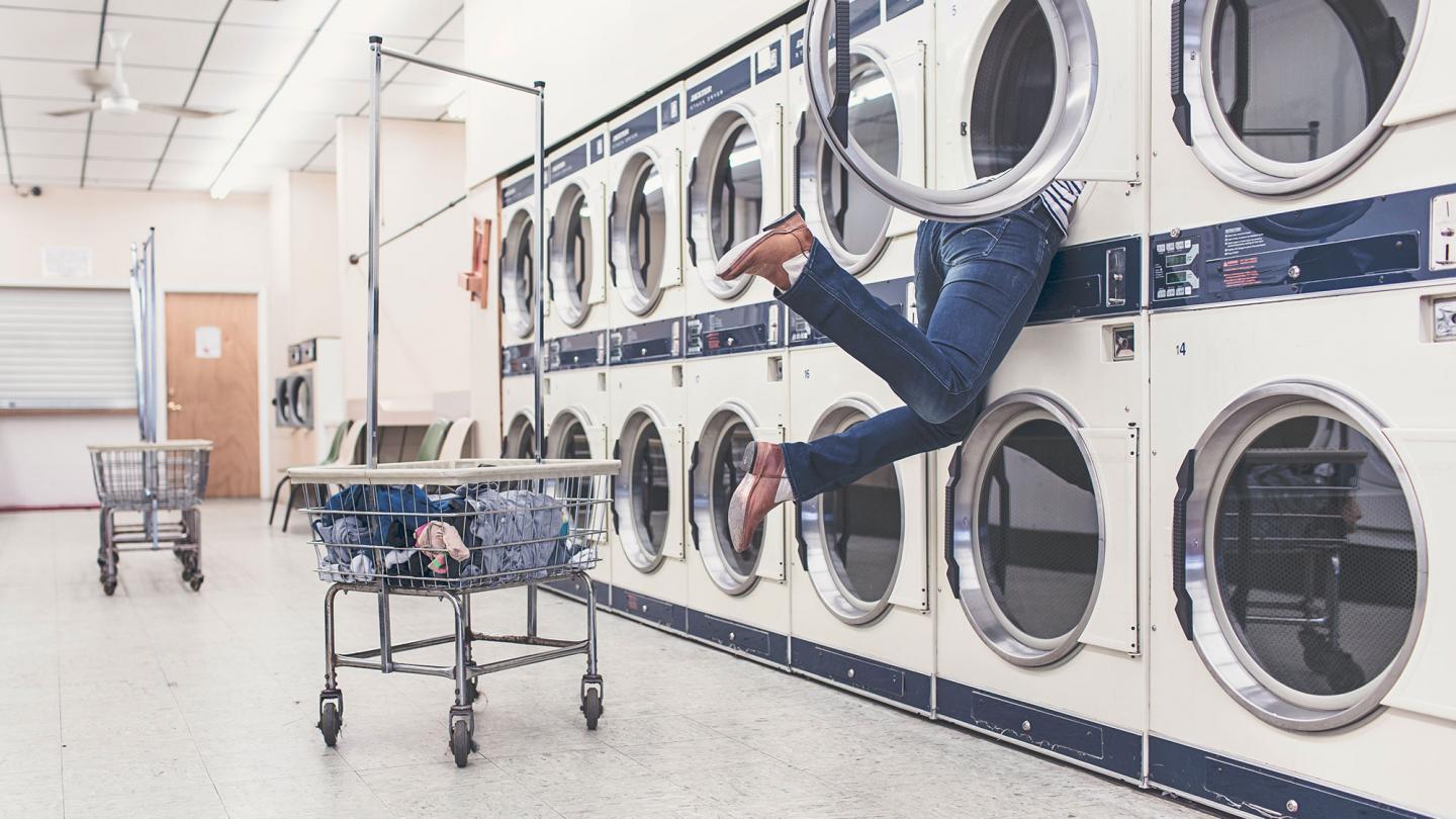 Guy in Laundromat