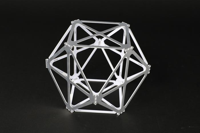 A voxel in an aluminum cuboctahedra lattice