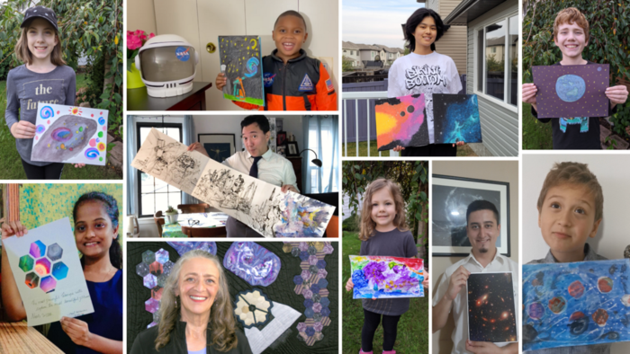 Submissions for NASA's #UnfoldTheUniverse art challenge.