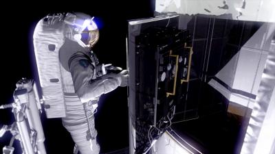 Astronauts and Hubble SM4