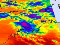 NASA AIRS Infrared Image of Trop. Storm Errol's Cold T-Storms
