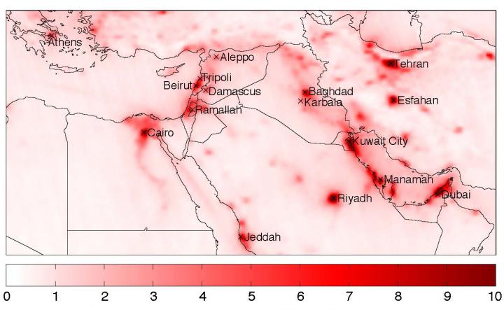 Declining Air Pollution in Middle East Linked to Political Upheaval, Economic Recession, Armed Conflict