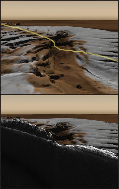Radar Reveals Layers of Ice Below Chasma Boreale