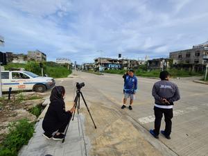 Informal interviews along the reconstructed streets of Marawi City