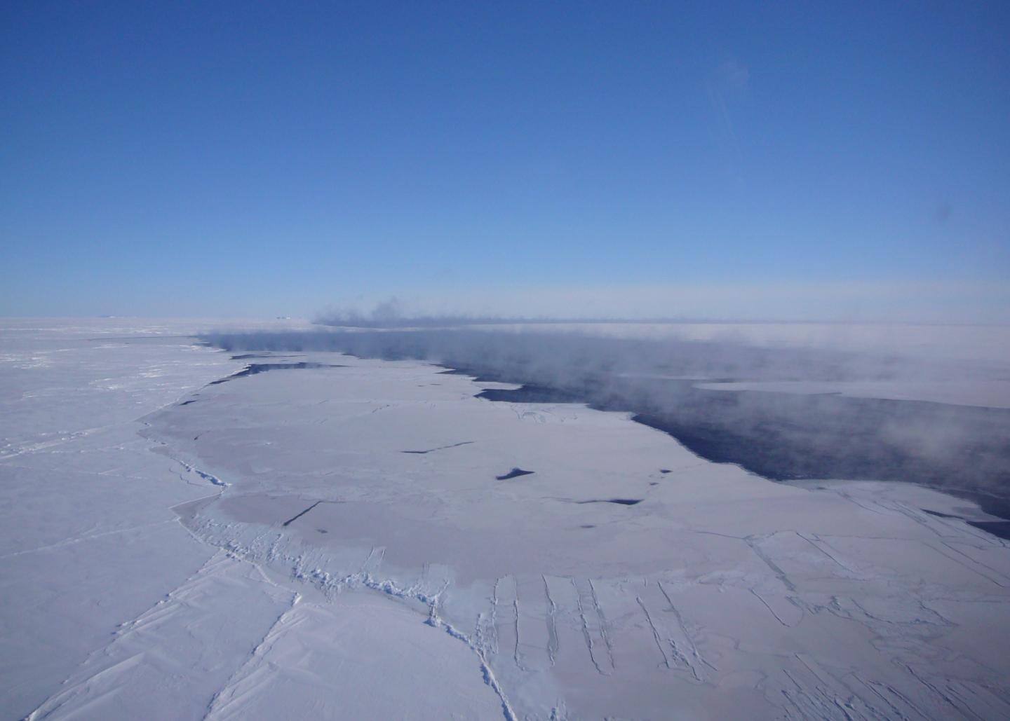 Aerial View of the Polynya in the Southern Ocean