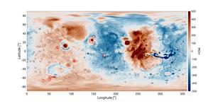 Gravity map of Mars.