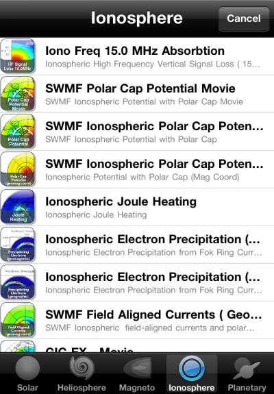 A Pool of Data and Model Products for the Phone App