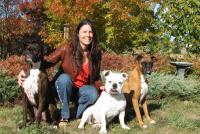 Colleen Dell, of the University of Saskatchewan, With Therapy Dogs