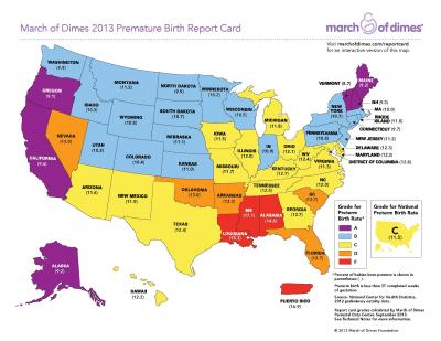 2013 March of Dimes Premature Birth Report Card