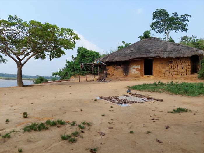 Pottery drying at the port of Eolo along the Kasai River