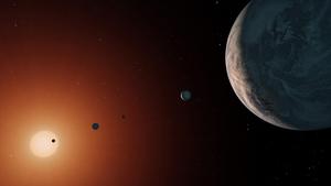 Illustration of the TRAPPIST-1 system