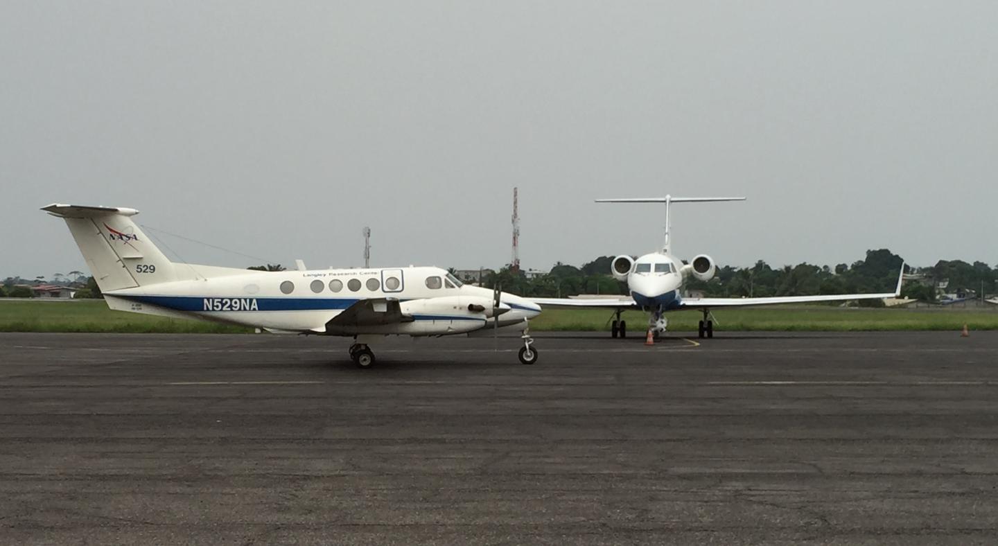 Two NASA AFriSAR Research Aircraft