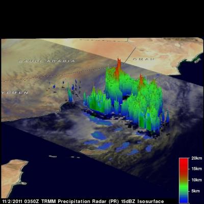 NASA TRMM 3-D Image of Tropical Storm Keila