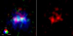 ALMA observations of the nebulae in MACS0416_Y1