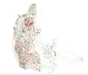 Salmonella Dublin in Danish cattle: Map of infections and trade movements