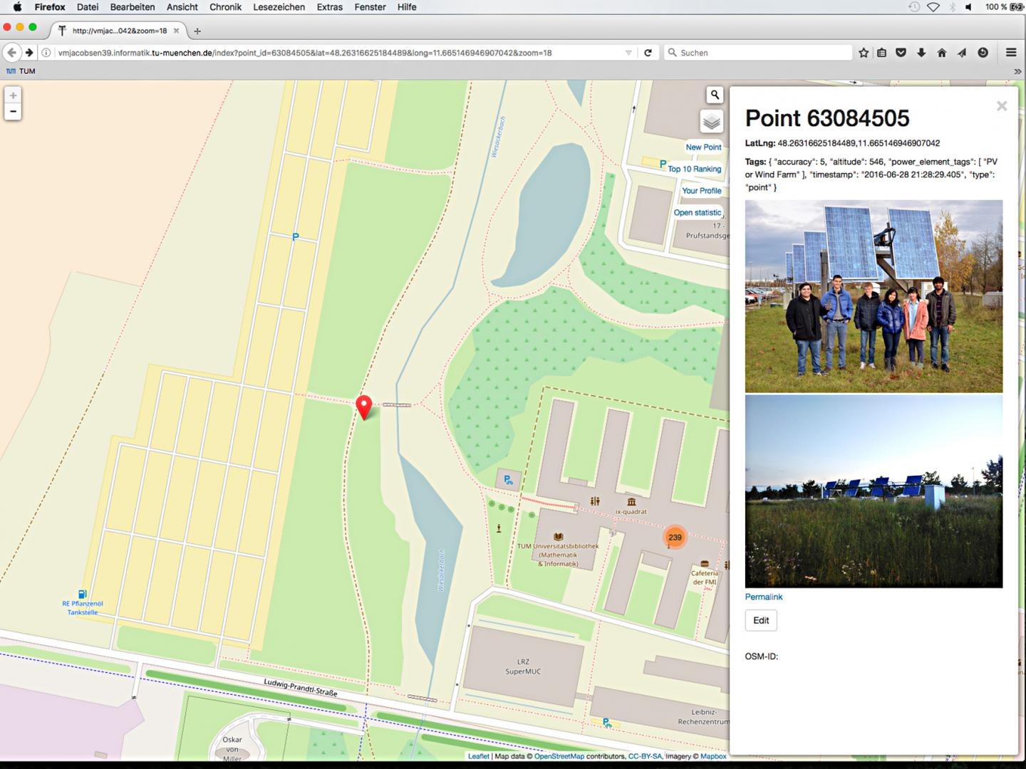 Point 63084505 on OpenGridMap