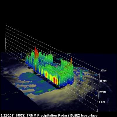 NASA 3-D Image of Hurricane Irene