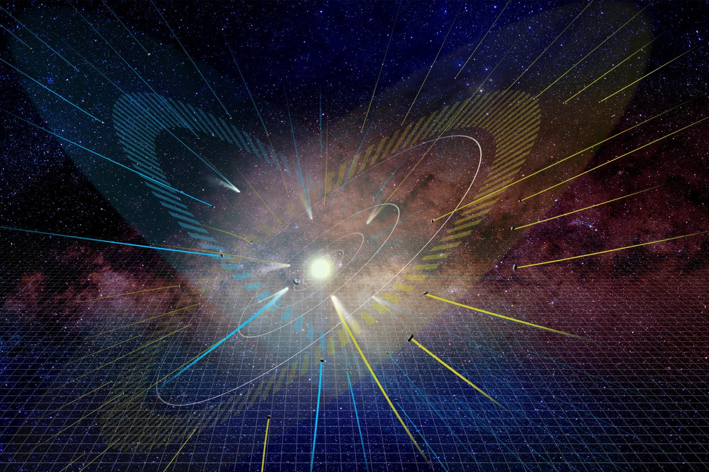 Artist's impression of the distribution of long-period comets