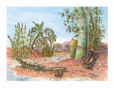 Ancient Reptiles Illustration